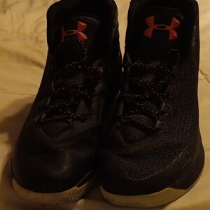 Under Armour Black and Orange High-Top Sneakers